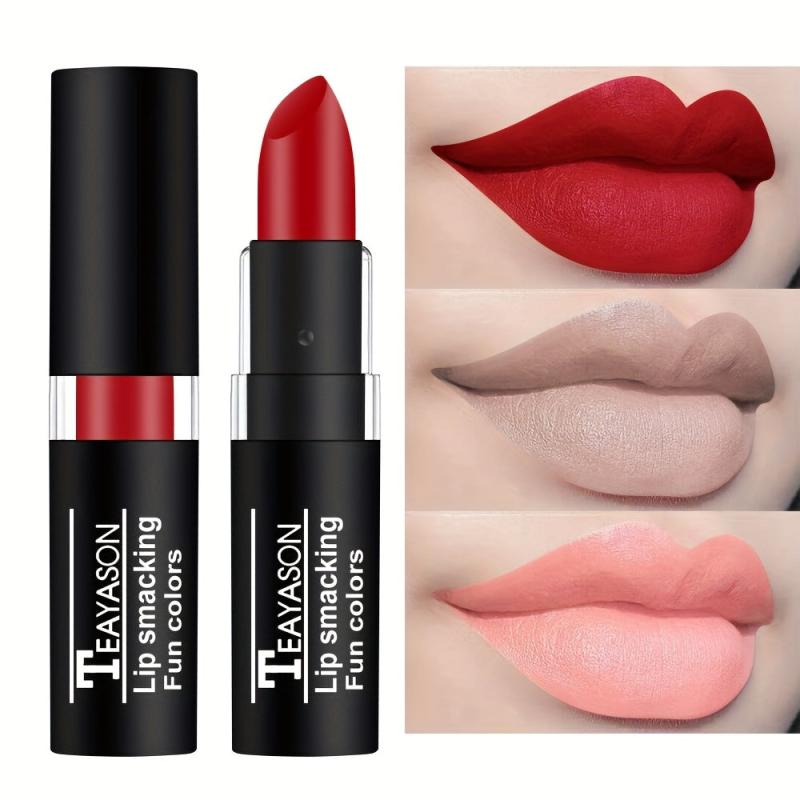 Sexy Red Matte Lipstick Velvet Finish Long Lasting Makeup