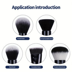 5pcs Makeup Brushes Set Flat Head Foundation Mask Loose Powder Blush Beauty