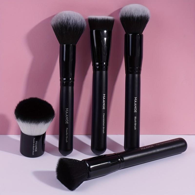 5pcs Makeup Brushes Set Flat Head Foundation Mask Loose Powder Blush Beauty
