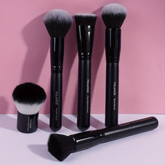 5pcs Makeup Brushes Set Flat Head Foundation Mask Loose Powder Blush Beauty
