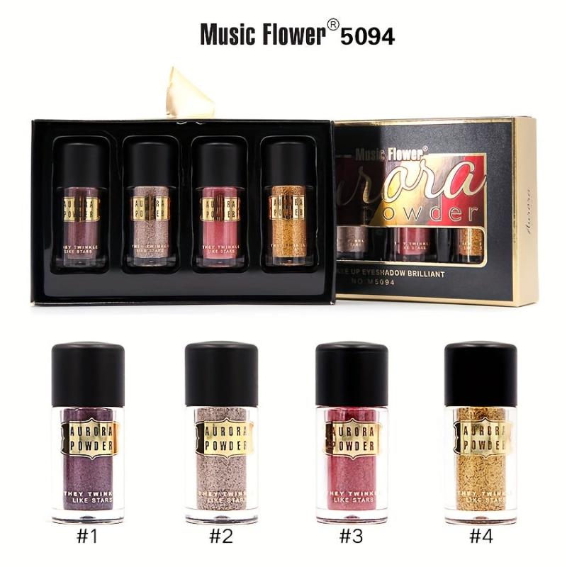 4 Colors Pearly Eyeshadow Powder High Gloss Eye Shadow Powder