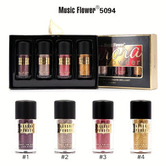 4 Colors Pearly Eyeshadow Powder High Gloss Eye Shadow Powder
