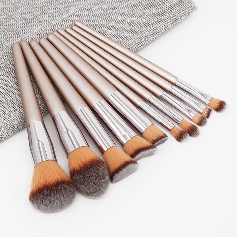 10pcs Makeup Brush Set Eye Loose Powder Eyebrow Beauty Tool