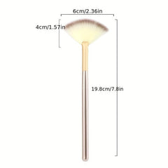 Fan Shaped Highlight Brush Soft Blush Bronzer Cheekbones Brush