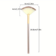 Fan Shaped Highlight Brush Soft Blush Bronzer Cheekbones Brush