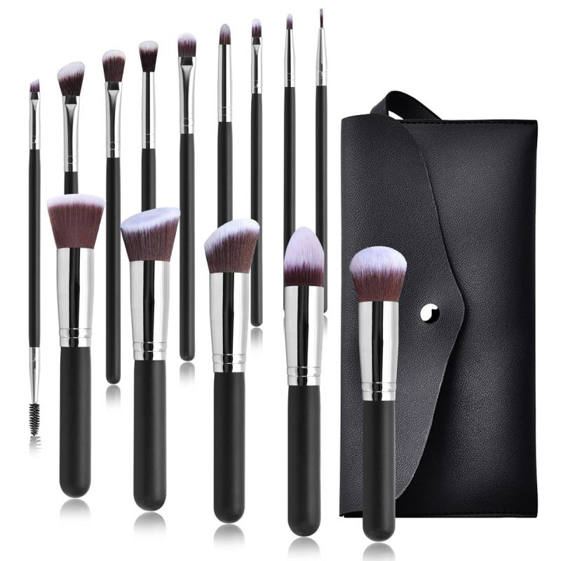 14pcs Makeup Brushes Set with Case Soft & Oder Face Makeup Kit