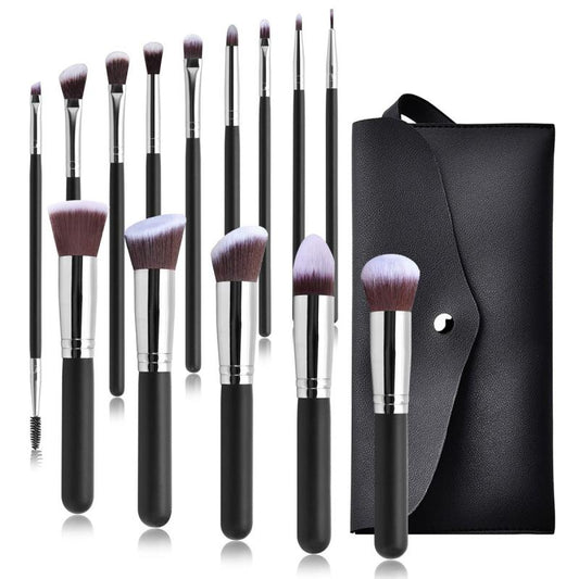 14pcs Makeup Brushes Set with Case Soft & Oder Face Makeup Kit