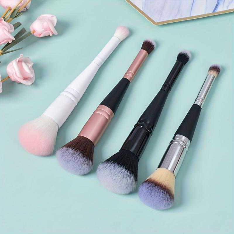 3pcs Makeup Sponge & Brush Kit Flat Top Foundation Makeup Brush