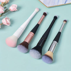 3pcs Makeup Sponge & Brush Kit Flat Top Foundation Makeup Brush
