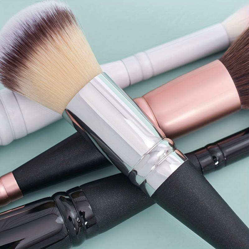3pcs Makeup Sponge & Brush Kit Flat Top Foundation Makeup Brush
