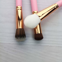 3pcs Mini Makeup Brush Set For Foundation Blush Powder Contour