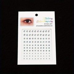 Sparkling Rhinestone & Faux Pearl Eye Tattoo Sticker DIY Makeup Decoration