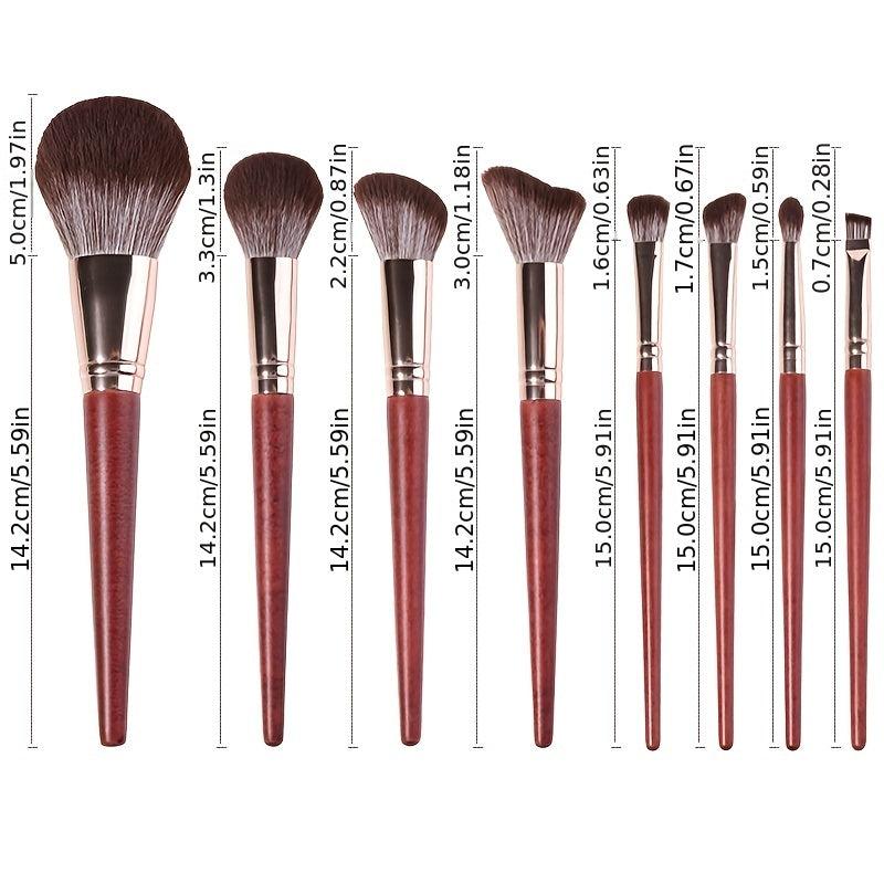 8pcs Makeup Brush Kit Soft Bristles & Wooden Handle Ideal Gift