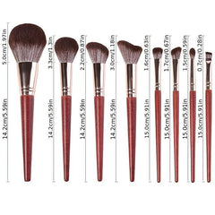 8pcs Makeup Brush Kit Soft Bristles & Wooden Handle Ideal Gift