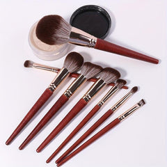 8pcs Makeup Brush Kit Soft Bristles & Wooden Handle Ideal Gift