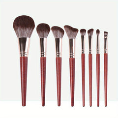 8pcs Makeup Brush Kit Soft Bristles & Wooden Handle Ideal Gift