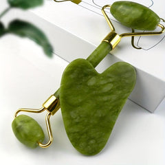Jade Roller Gua Sha Set for Tightening & Sculpting - Skin Care Tools