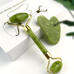 Jade Roller Gua Sha Set for Tightening & Sculpting - Skin Care Tools