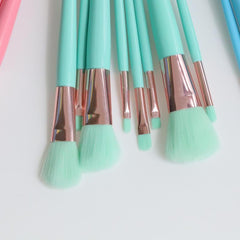 8pcs Candy Makeup Brush Kit Loose Powder Concealer Lip Eyebrow Brush Gift