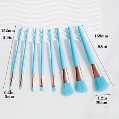 8pcs Candy Makeup Brush Kit Loose Powder Concealer Lip Eyebrow Brush Gift