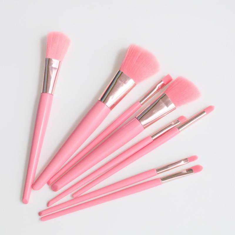8pcs Candy Makeup Brush Kit Loose Powder Concealer Lip Eyebrow Brush Gift