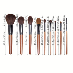 9pcs Makeup Brush Set Blush Powder Highlight Eye Shadow Soft Tools
