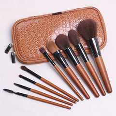 9pcs Makeup Brush Set Blush Powder Highlight Eye Shadow Soft Tools