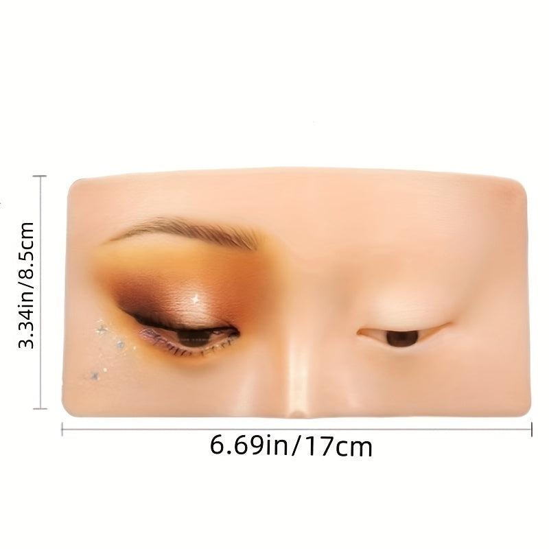 3D Silicone Makeup Practice Face Board - Perfect Aid for Eye Makeup Practice