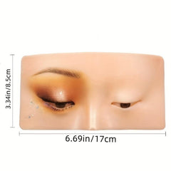 3D Silicone Makeup Practice Face Board - Perfect Aid for Eye Makeup Practice