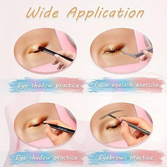 3D Silicone Makeup Practice Face Board - Perfect Aid for Eye Makeup Practice