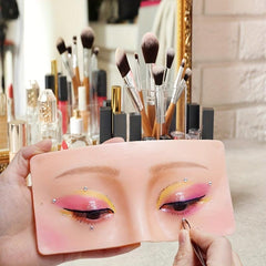 3D Silicone Makeup Practice Face Board - Perfect Aid for Eye Makeup Practice
