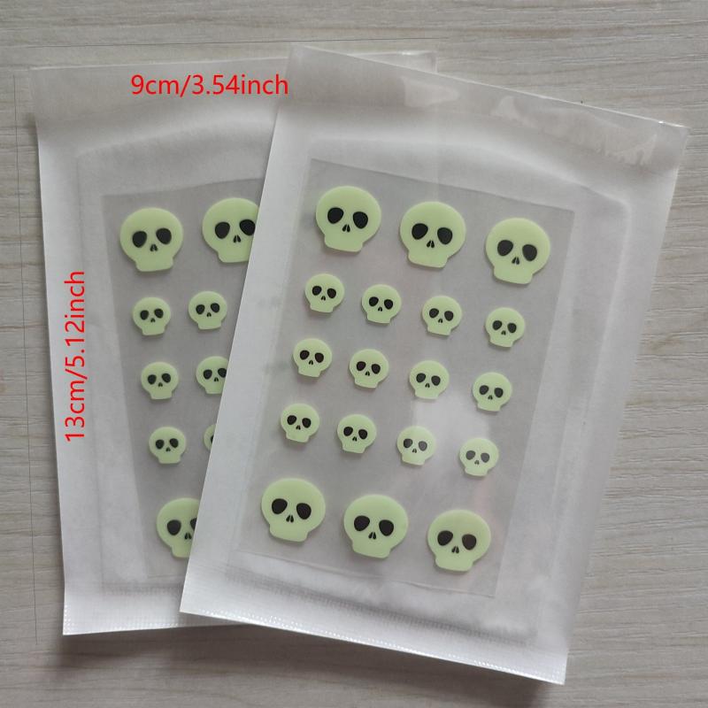 Noctilucence Skull Pimple Patches Halloween Party