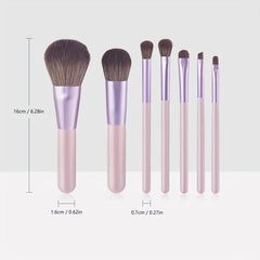 7 Pcs Makeup Brush Set Professional Cosmetic Beauty Tool Purple
