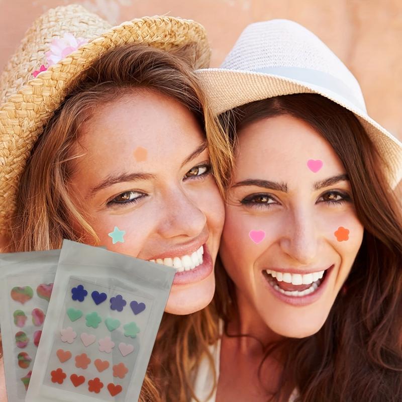 Acne Pimple Patches Hydrocolloid Rainbow Star Heart Shape 15pcs