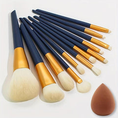 12pc Makeup Brushes Set with Sponge/Cleaner Pad