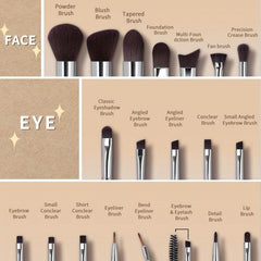 20pcs Professional Makeup Brush Set Foundation Concealer Blush Powder Eyeshadow