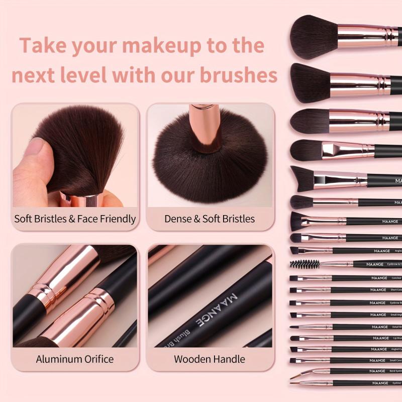 20pcs Professional Makeup Brush Set Foundation Concealer Blush Powder Eyeshadow