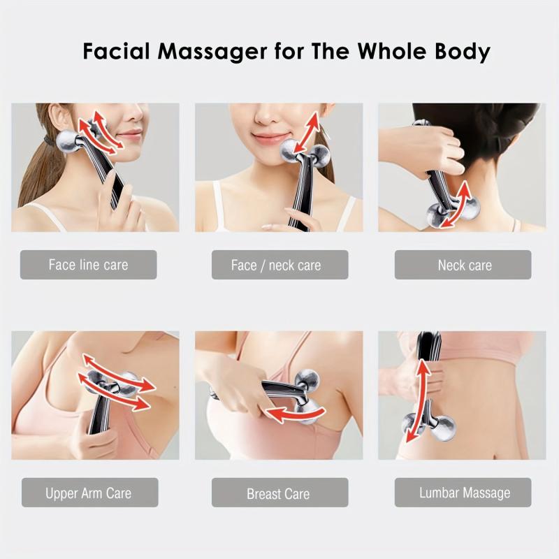 3D Roller Face Massager Y shaped Beauty Bar Face Sculpting Tool