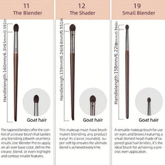 6 PCs Goat Hair Makeup Brush Set for Foundation, Powder, Eye Shadows