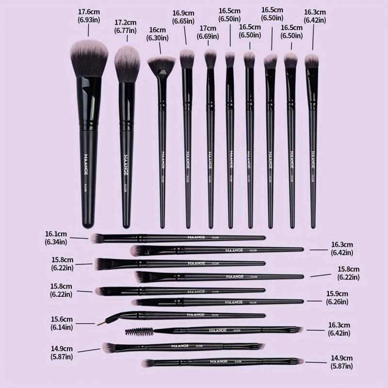 20pcs Makeup Brush Set with Case Professional Brushes Kit for Face Eyes Lips