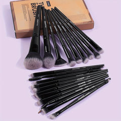20pcs Makeup Brush Set with Case Professional Brushes Kit for Face Eyes Lips