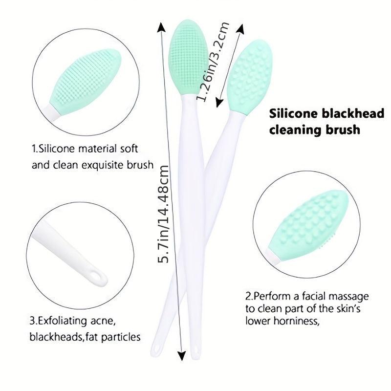 Silicone Face Scrubber Set 6pcs Exfoliator Blackhead Skin Care Tools
