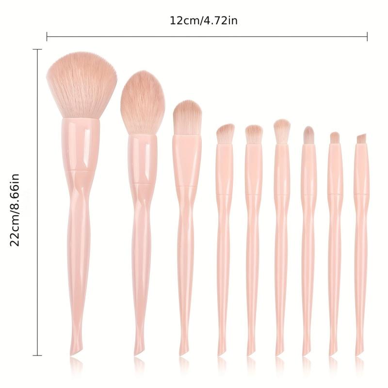 9pcs Makeup Brush Set Ideal For Makeup Beginner Artist
