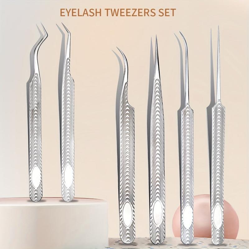 Pro Eyelash Extension Tweezers Straight and Curved