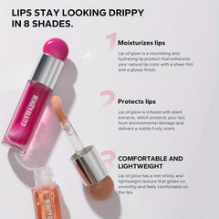 Rose Pink Lip Gloss Balm Hydrating Plumping Lip Essence