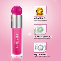 Rose Pink Lip Gloss Balm Hydrating Plumping Lip Essence