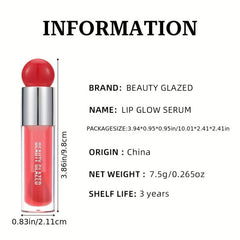 Rose Pink Lip Gloss Balm Hydrating Plumping Lip Essence