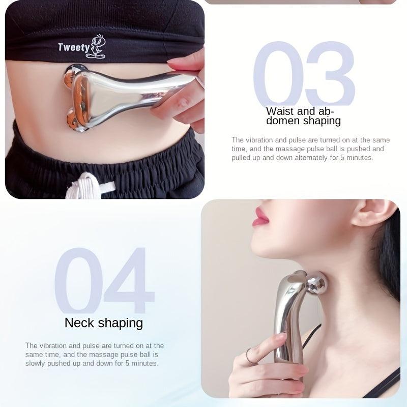 4D Microcurrent Roller Massager V Face Roller Massager Wheel