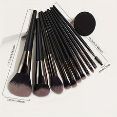 11pcs Minimalist Makeup Brush Set Eyeshadow Eyebrow Foundation Beauty Tools