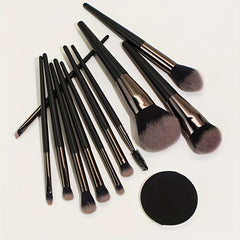 11pcs Minimalist Makeup Brush Set Eyeshadow Eyebrow Foundation Beauty Tools